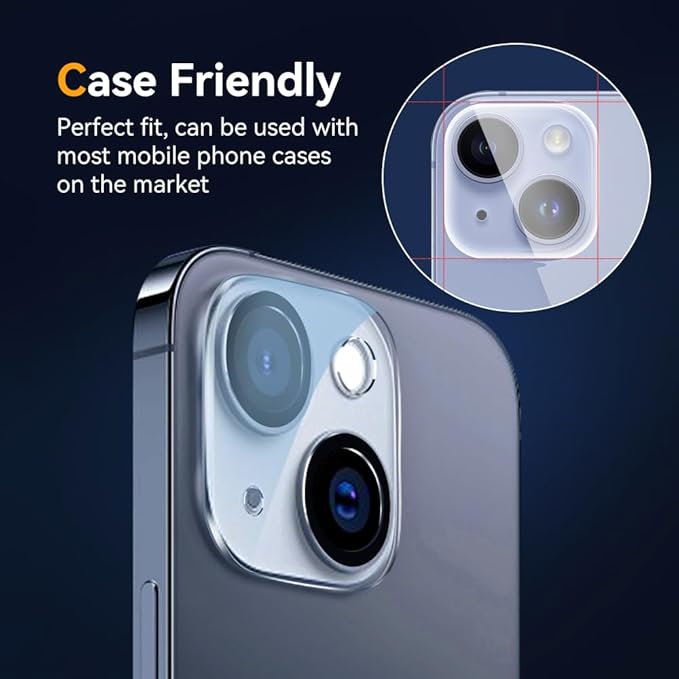 Camera Lens Protector for iPhone 13 Pro 6.1 &amp iPhone 13 Pro Max 6.79H Tempered Glass，Ultra HD Scratch Resistance Easy to Install，Case Friendly，[Does not Affect Night Shots] 3-Pack