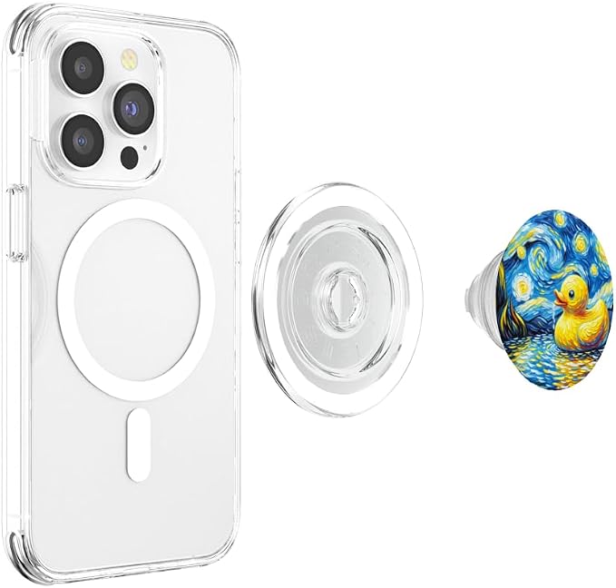 Rubber Duck Starry Night Painting Ducky Vincent Van Gogh Art PopSockets PopWallet for MagSafe