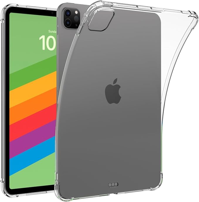 Dteck for iPad Pro 13-Inch (M4/M5) Clear TPU Case 2024/2025 Release Durable Soft Silicone Back Cover Slim Fit Lightweight Anti Scratch Ultra Thin Protective Tablet Basic Case Shell (Transparent)