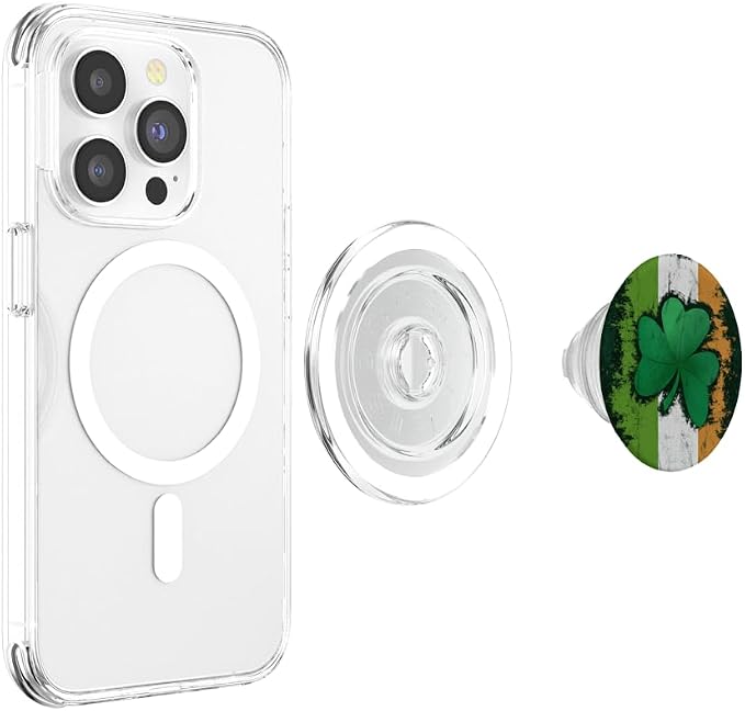 Distressed Irish Flag Shamrock Lucky Clover St Patricks PopSockets Adhesive PopGrip
