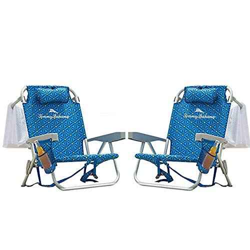 Tommy Bahama 2016 Backpack Cooler Chair with Storage Pouch and Towel Bar