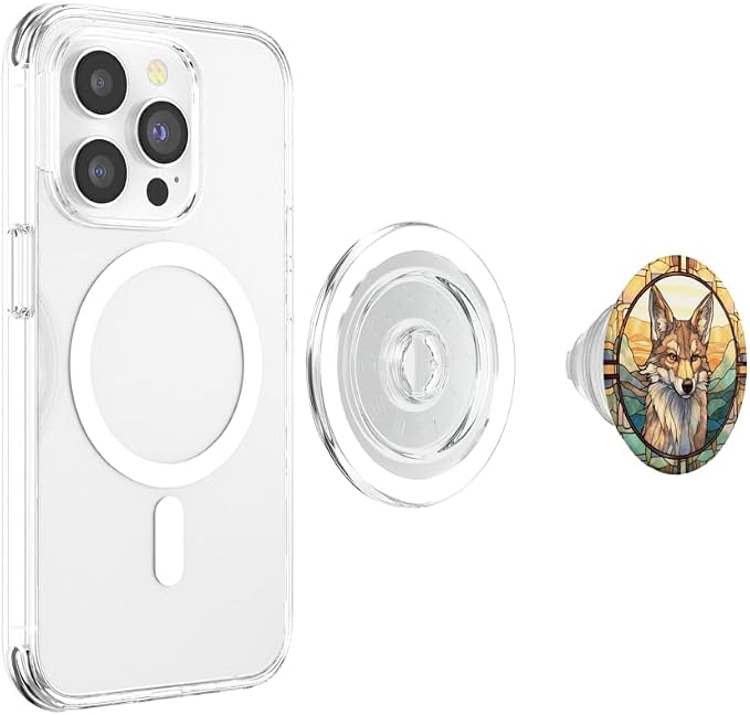 Coyote Stained Glass PopSockets Adhesive PopGrip