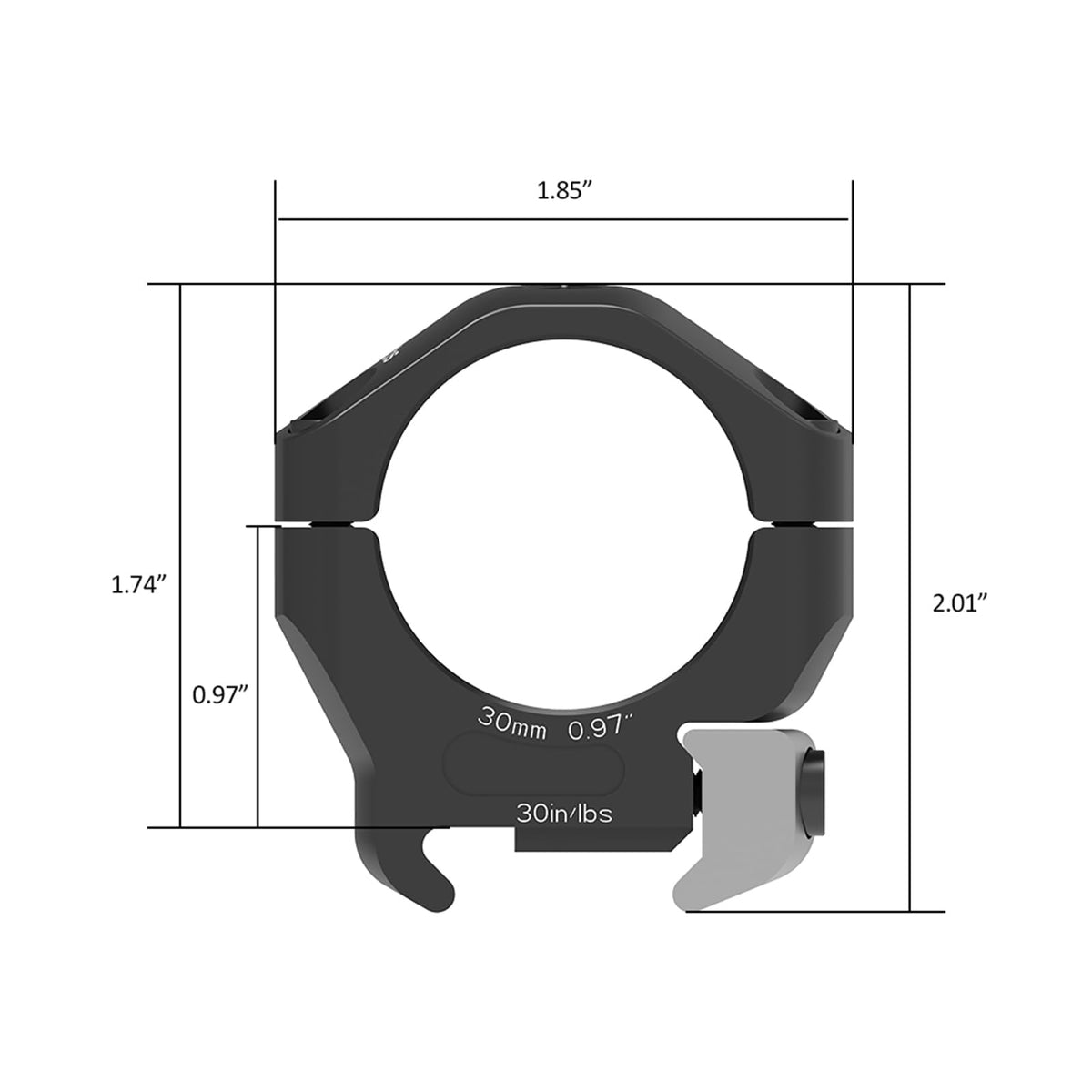 Arken Optics Halo Ti™ Titanium Rifle Scope Rings Precision CNC Machined from 7075 T6 Aluminum & Titanium for MIL-STD Picatinny Rails