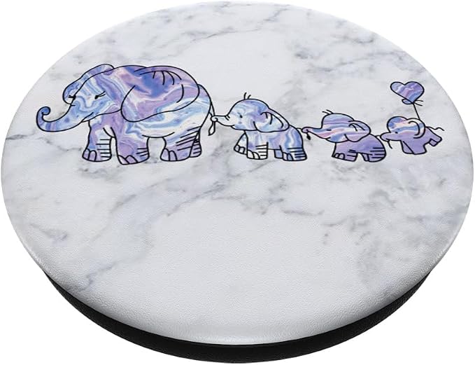 3 Kiddos Mama Elephant - 3 kids - Elephant Mom Phone Grip - PopSockets Adhesive PopGrip