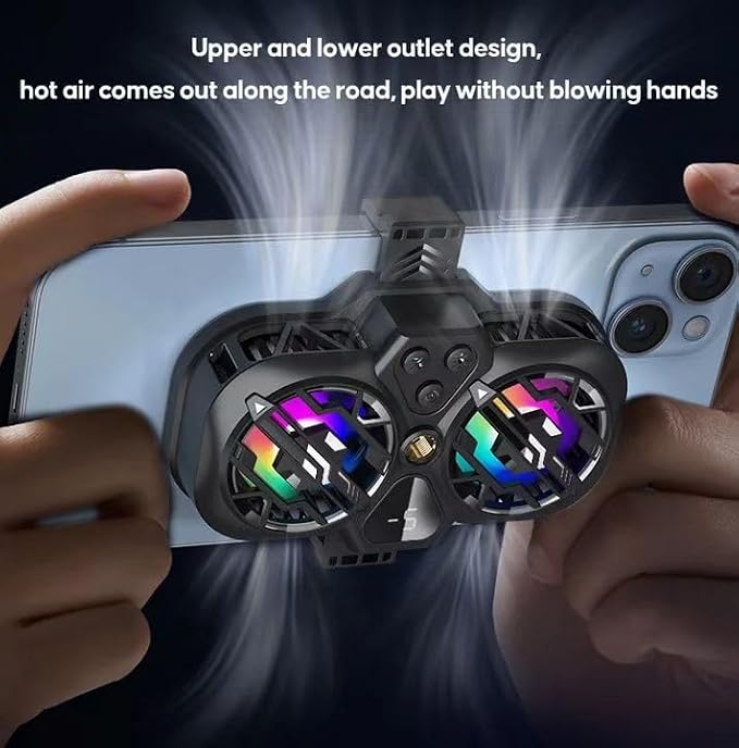 Cell Phone Stand with Phone Cooler Height Adjustable Desktop Cell Phone Stand with Cooling Fan for Live Streaming Compatible with All iPhone Android Phones