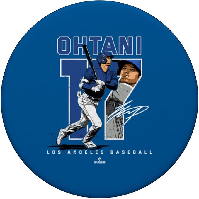 Number and Portrait Shohei Ohtani Los Angeles MLBPA PopSockets PopGrip for MagSafe