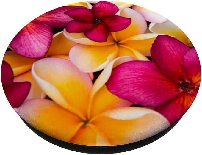 Plumeria Flower Pretty Garden Hawaii Pop Socket Phone Holder PopSockets Adhesive PopGrip