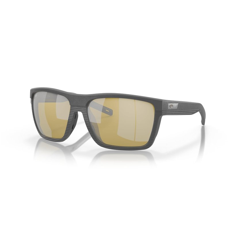 Costa Del Mar Mens Pargo Aviator Sunglasses, Net Dark Grey/Sunrise Silver Mirrored Polarized-580G, 61 mm