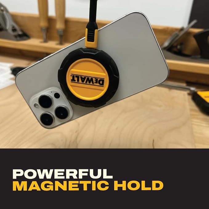 DEWALT Heavy Duty Wireless Charger 15W Max Cell Phone Charger | Wireless Charging Pad for MagSafe Compatible iPhone 17/16/15/14/13/12 Plus Pro Max Includes Wall Mounting Plate