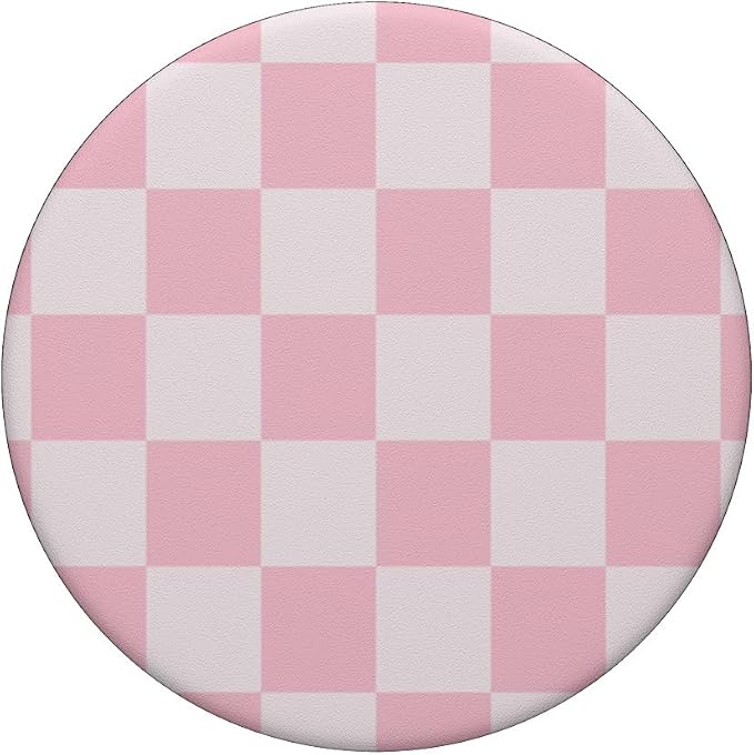 Classic Checkered Checker Checkerboard Blush Pink PopSockets Adhesive PopGrip