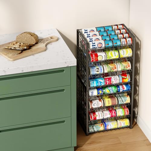 JKsmart 4-Tier Can Rack Organizer for Pantry, Adjustable Can Storage Holder for Various Ounces of Canned food Soda Drinks, Can Dispenser Holds Up to 48 Cans for Cupboard Cabinet - size: 4 Tier - 1Pack