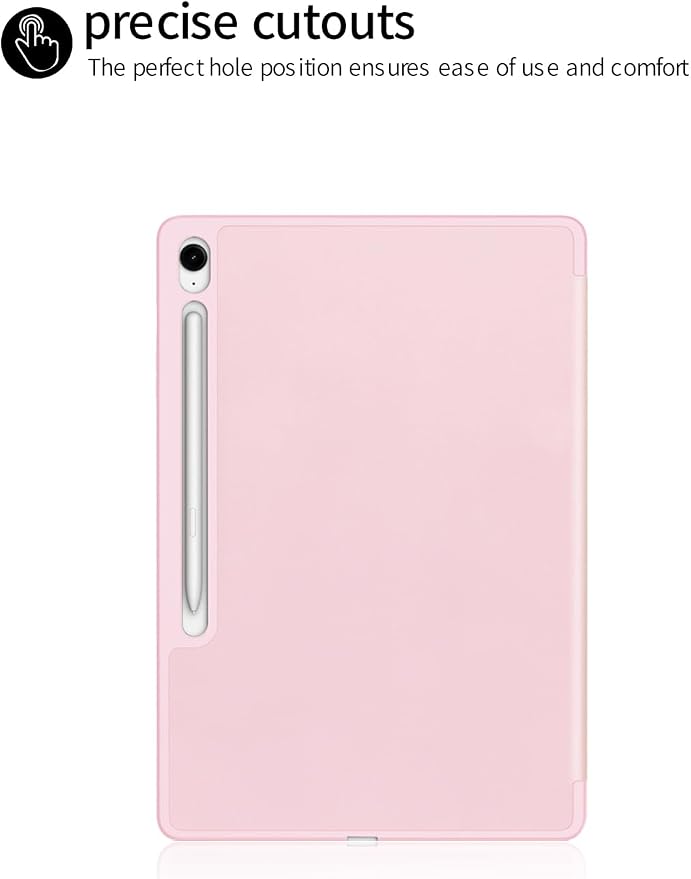 for Samsung Galaxy Tab S10 FE+ 13 inch Tablet CaseBOVGAC Ultra Slim PU Leather Folding Protective Cover Case with Adjustable Soft TPU Back Shell Full Protection Scratch Resistant (Black)