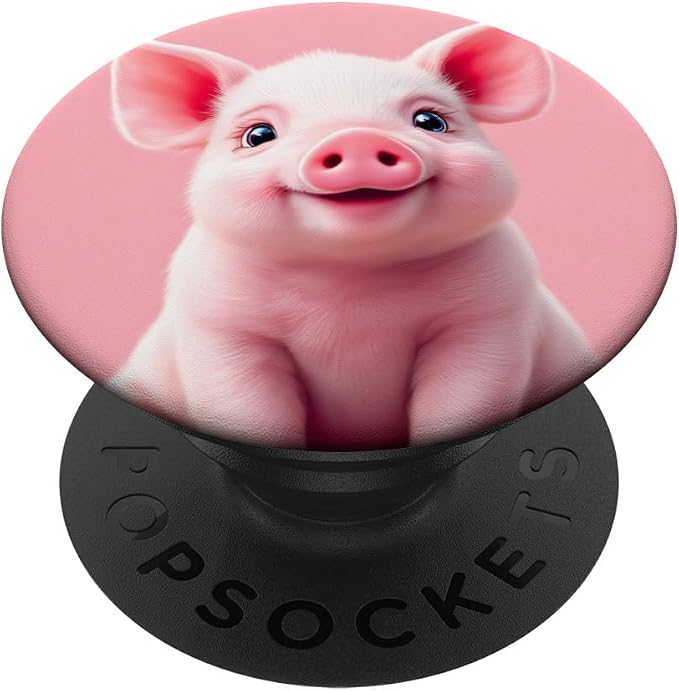 Cute Pig Pink Pig | Piglet PopSockets Adhesive PopGrip