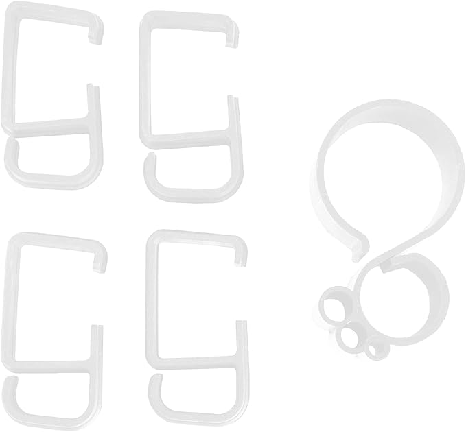 VIVO Cable Management Clips for Desk Monitor Stands, Computer Office Workstation Cord Organization Kit, 1 Pole Clip and 4 Arm Clips, Set of Monitor Mount Wire Holder Hooks, White, PT-SD-WC05CW