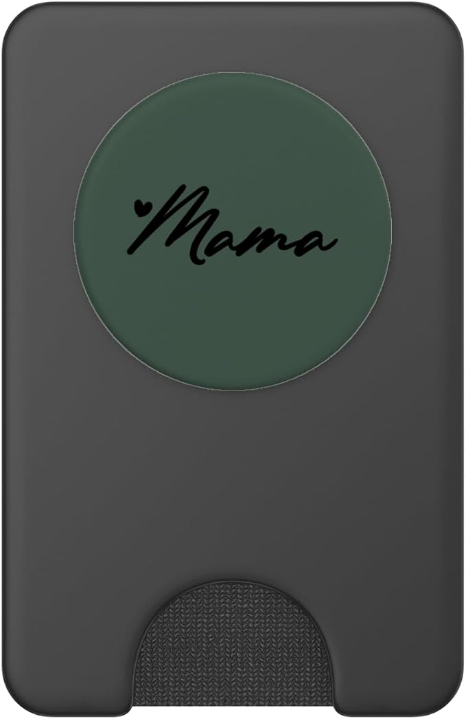 Black Hunter Green Heart Mama PopSockets Adhesive PopGrip