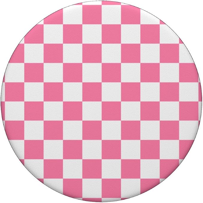 Cute Pink Checkerboard Classic Checkered Big Checkerboard PopSockets Standard PopGrip