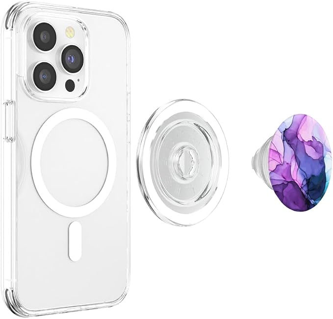 Elegant Purple Ink Abstract Colourful Swirl Pattern PopSockets Adhesive PopGrip
