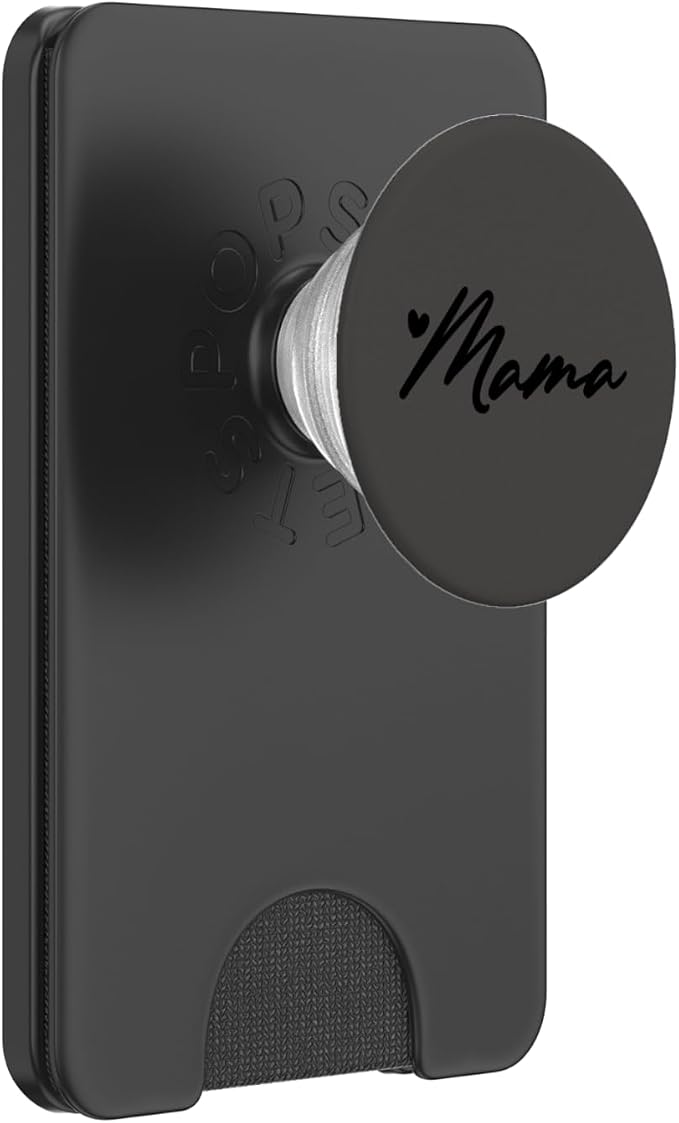 Black Gray Heart Mama PopSockets Adhesive PopGrip