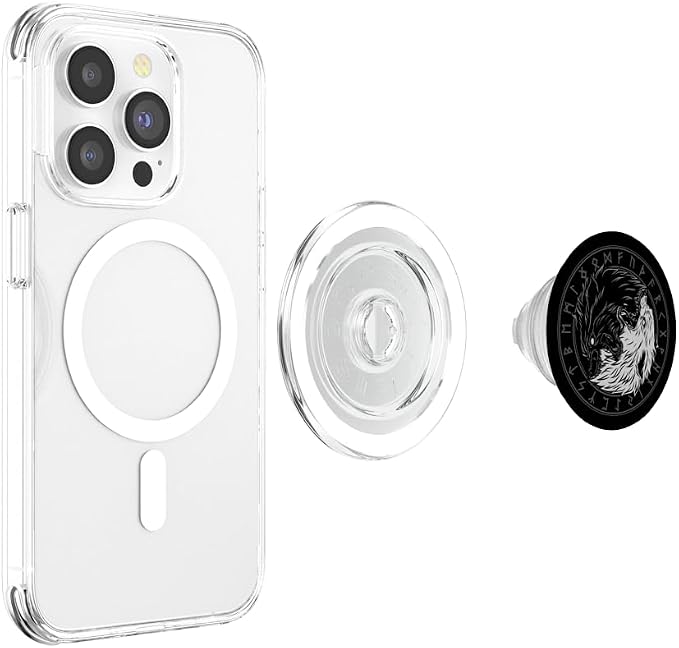 Sons of Fenrir - Sköll and Hati - Ying Yang Wolf PopSockets Adhesive PopGrip