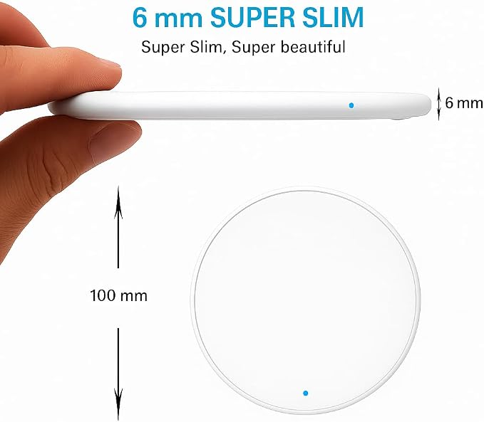 2Pcs Fast Wireless Charger 15W Max Wireless Charging Stand Compatible with iPhone 17/17Plus/17Pro/16/16Plus/16Pro /15/14/13/12/11/X/XR Samsung Galaxy S25/S24/S23/S22/S21/S20/S10/S9/S8 Note 20