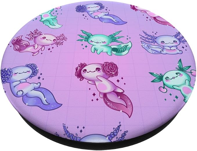 Axolotl Pattern PopSockets Adhesive PopGrip