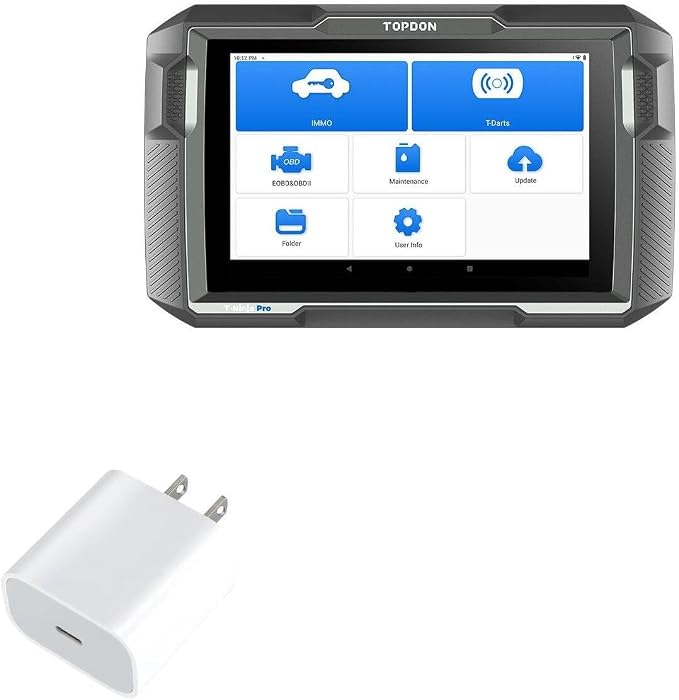 BoxWave Charger Compatible with Topdon T-Ninja Pro - PD GAN miniCube (30W) 30W Tiny PD GAN Type-C Wall Charger - Winter White