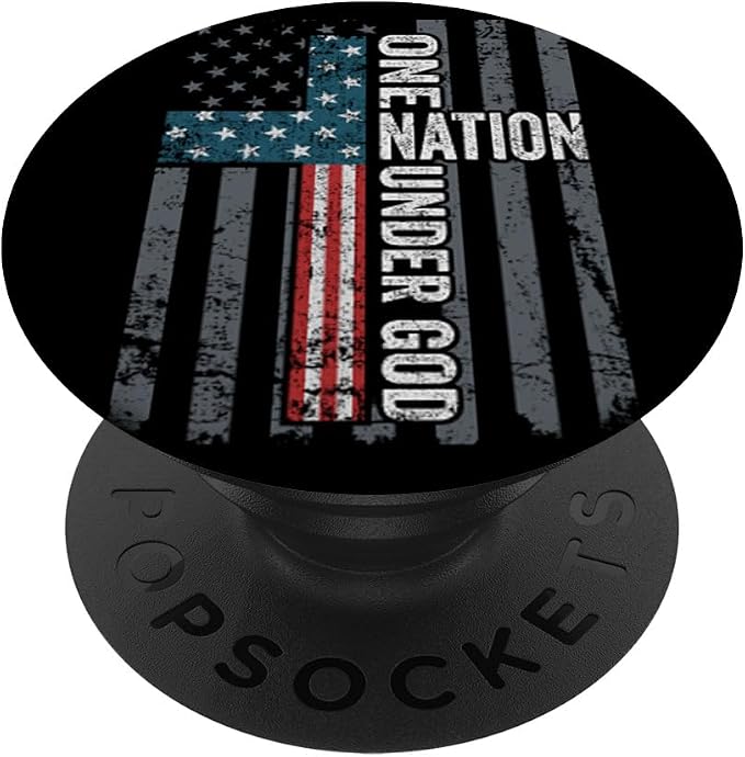 ONE Nation Under GOD - Christian USA Cross Flag Patriotic PopSockets Adhesive PopGrip