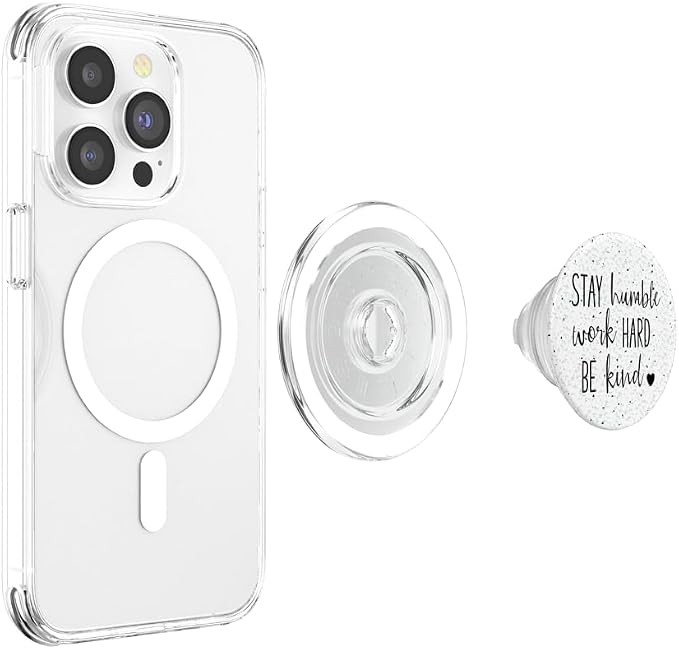 Stay Humble Work Hard Be Kind - Uplifting Slogan PopSockets Adhesive PopGrip