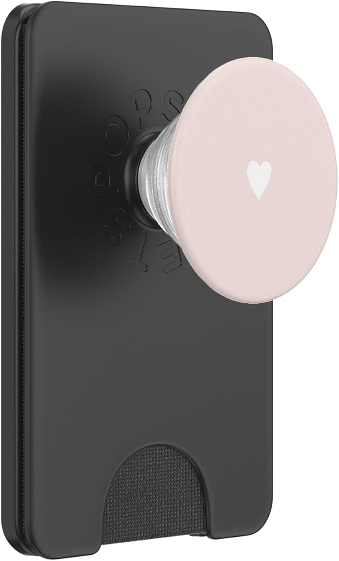 Baby Pink Cute Heart Hand Drawn Heart Minimalist Digital Art PopSockets Adhesive PopGrip