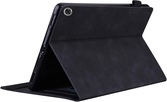 Folio Cover for Amazon Fire Max 11 2023 (13th Generation) Techcircle PU Leather Multi-Angle Stand Flexible TPU Back Shell Protective Case with Pen Holder &amp Front Pocket for Fire Max 11 Tablet Bl