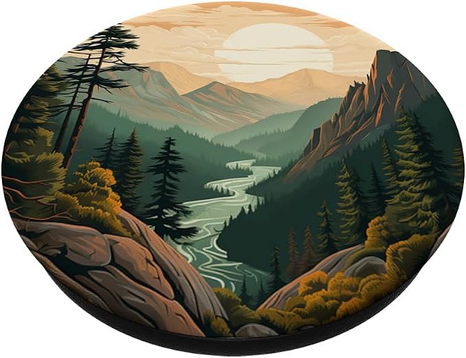 Mountains Wilderness Forest Hiking Pine Tree Nature PopSockets Adhesive PopGrip