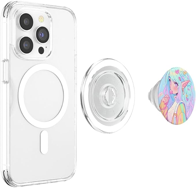Anime Girl Pastel Kawaii Waifu Elves Girl PopSockets PopGrip for MagSafe