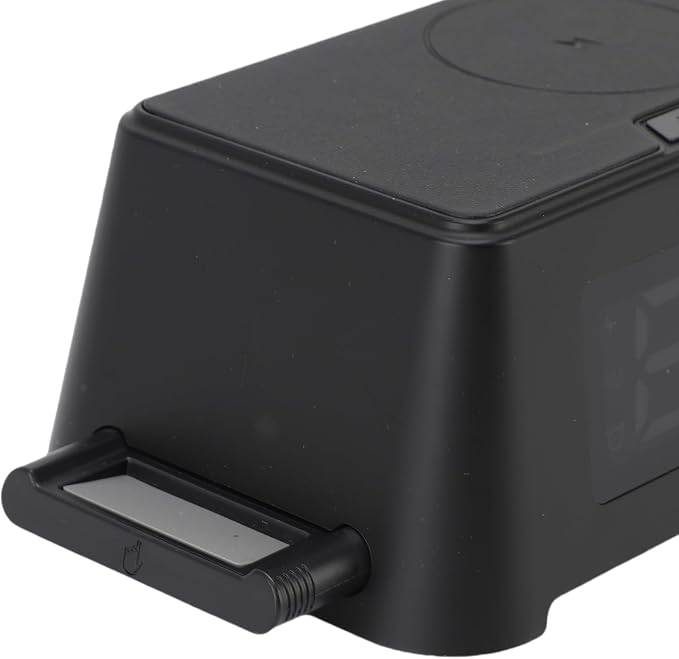 6 in 1 Wireless Charging Station with Alarm Clock Time Temperature Display Wireless Charger for Phone Headphone Smartwatch