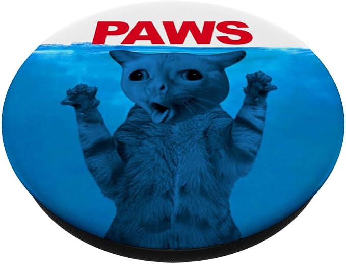 Paws Cat Meme Humor Funny Kitty Lover Funny Cats Dads Mom PopSockets Adhesive PopGrip
