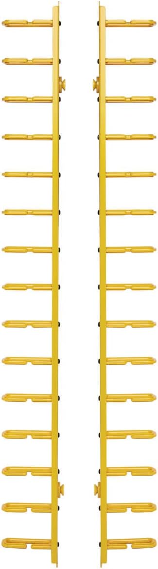 Tripp Lite Vertical Server Rack Enclosure Cable Manager, Flexible Rings, High-Visibility Yellow Steel, 6 Foot / 1.8 Meters, Two 3-Foot Sections, 5-Year Warranty (SRCABLERINGVRTF)