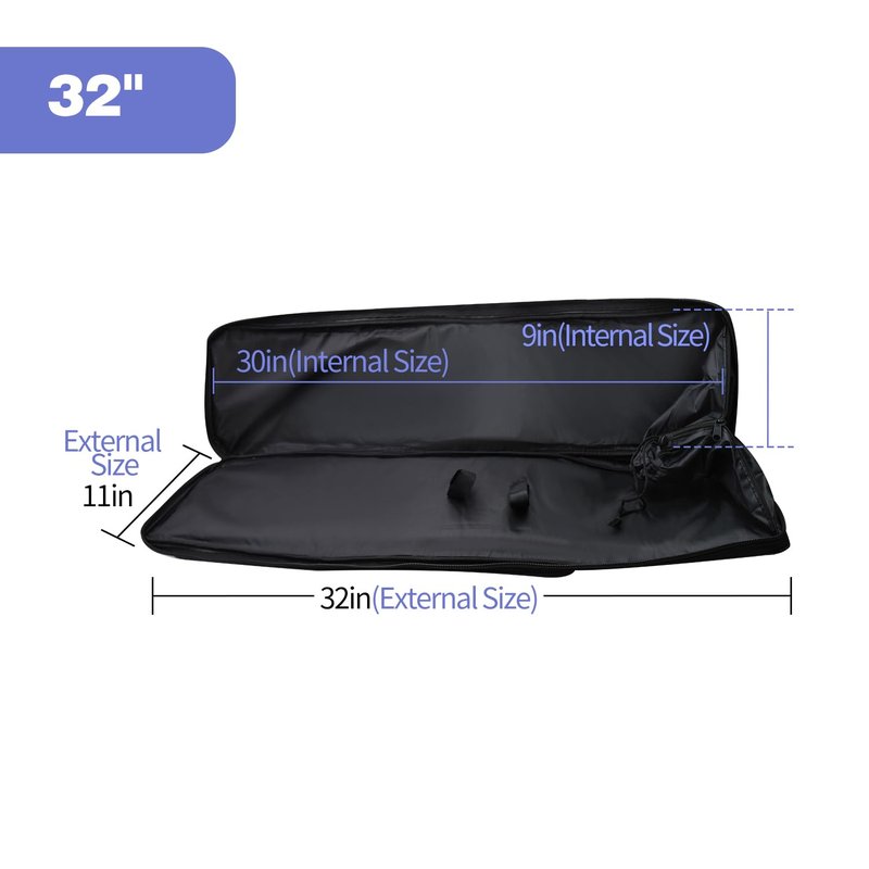 RUBY.Q 32" Bag, Portable Green Case for Storage and Transportation