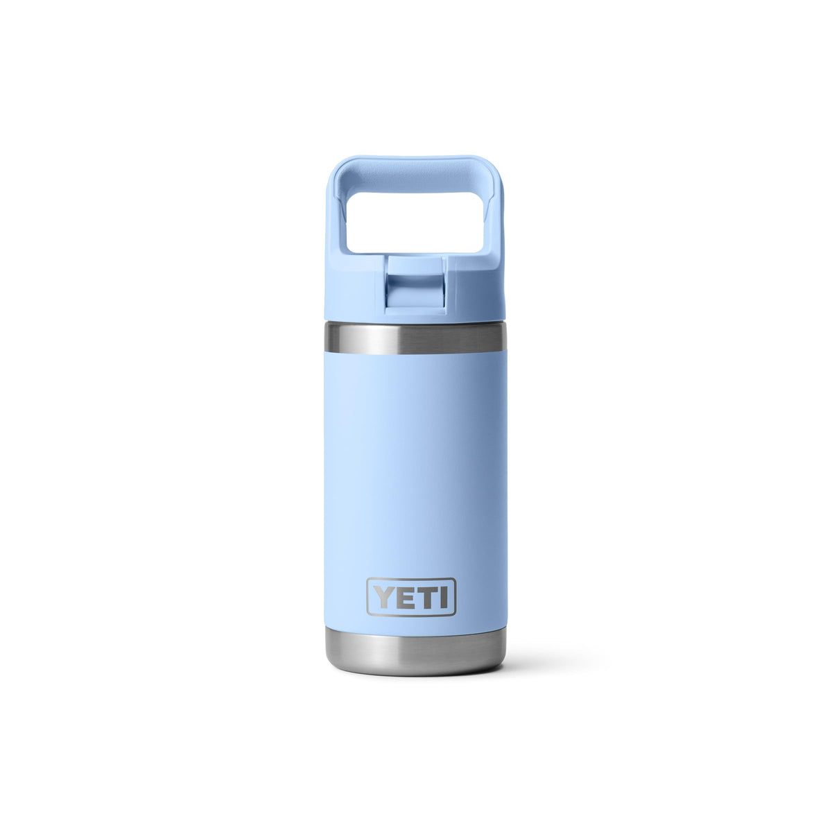 YETI Rambler Jr. 12 oz Kids Bottle, with Straw Cap, Big Sky Blue