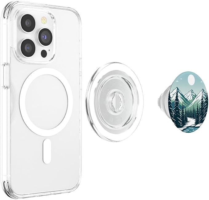 Pine Tree Mountain Scene PopSockets PopGrip for MagSafe