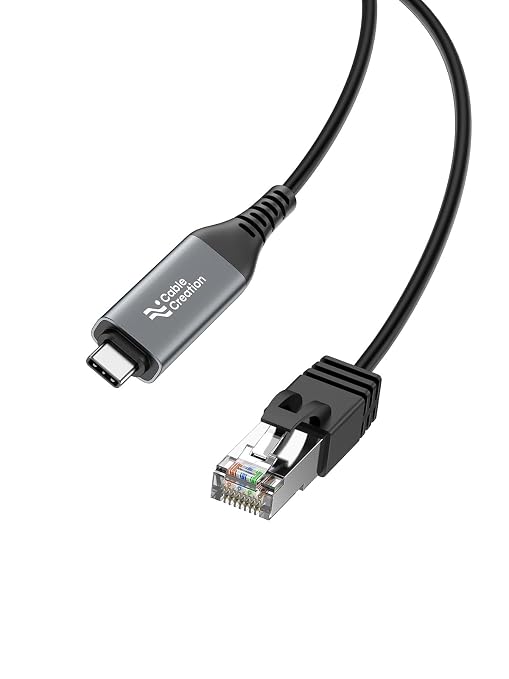CableCreation USB to Ethernet Cable 10FT USB to RJ45 Internet LAN Cable | 1000Mbps High Speed Gigabit Directly Connected Compatible with Laptop Desktop PC Switch and More