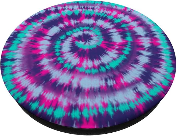 Boho Hippie Tie Dye Pattern | Purple Teal Pink Spiral PopSockets Adhesive PopGrip