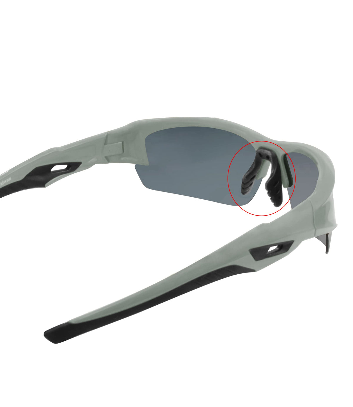 Abyss22 Sports Sunglasses for Men and Women, Adjustable Nose Pads, TR90 Frame, UV Protection, for Golfing, Running, Cycling (Grey)
