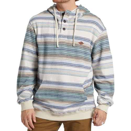 Billabong mens Rancho Henley Pullover Hooded Flannel