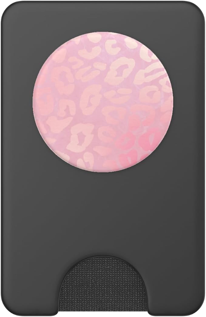 Light Pink Leopard Print Cheetah Phone Pop Up Holder Button PopSockets Adhesive PopGrip