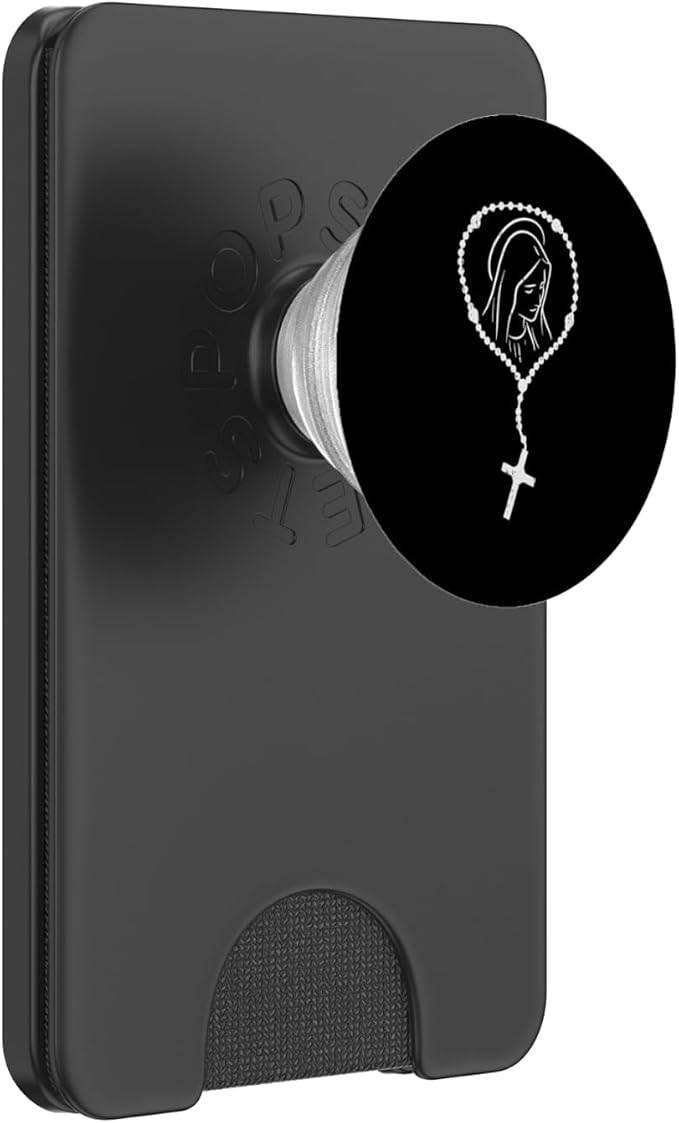 Rosary Virgin Mary God Jesus Faith Religious Catholic Gift PopSockets Adhesive PopGrip