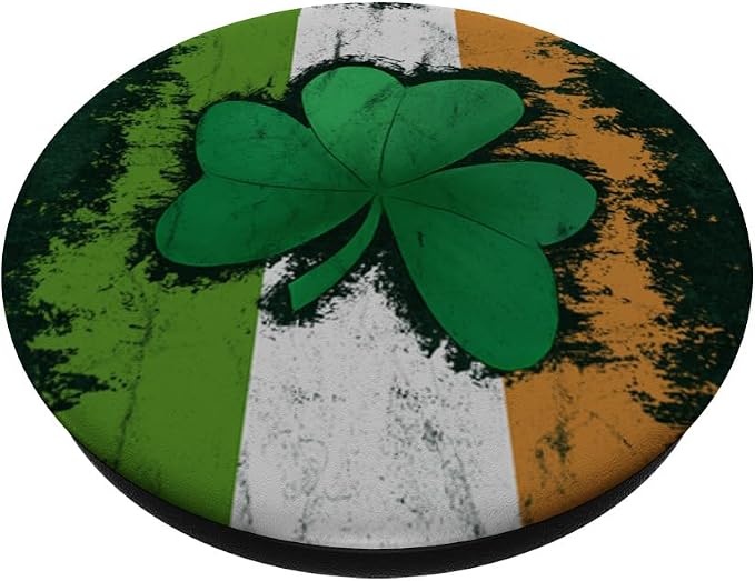 Distressed Irish Flag Shamrock Lucky Clover St Patricks PopSockets Adhesive PopGrip