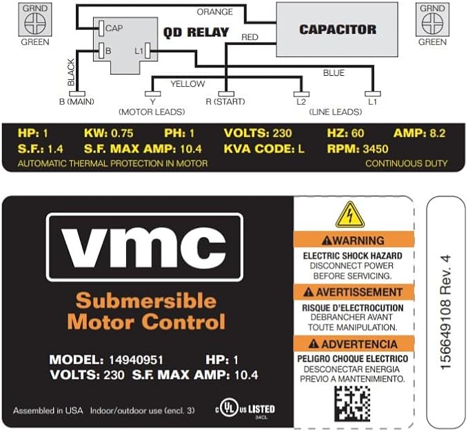 Red Lion RLCB10-230 1-HP 230-Volt VMC Control Box