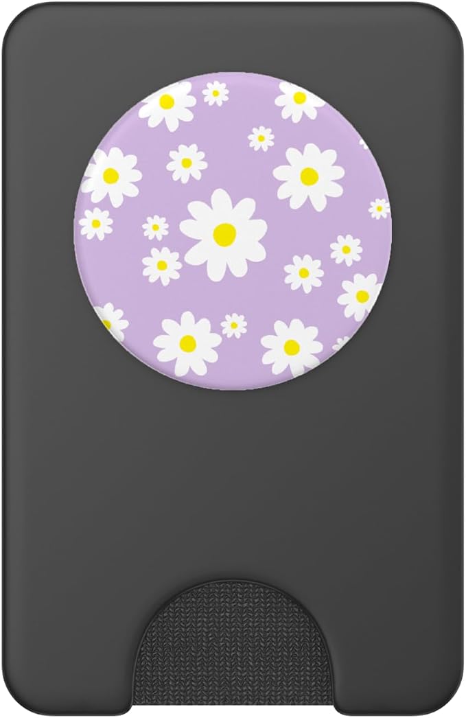 Purple Daisy Flower Cute Spring Floral Lavender Lilac Leaf PopSockets Adhesive PopGrip