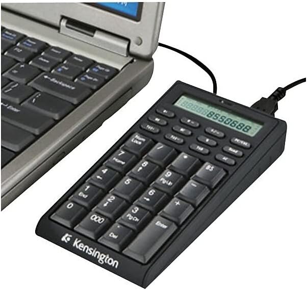 Kensington Notebook Keypad/Calculator with USB Hub, 19-Key Pad 72274