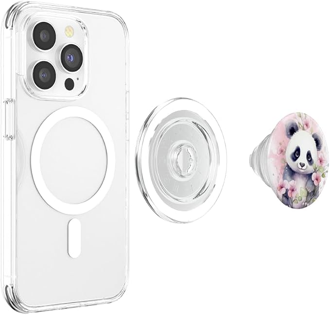 cute panda watercolor PopSockets Adhesive PopGrip