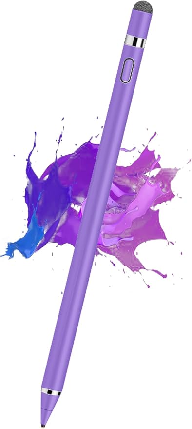 Stylus Pen for Touchscreen Kenkor Rechargeable Digital Fine Point Active Tablet Pencil Stylus Pen for iPhone/Switch/Android/Apple iPad Pro/Air/Mini/Samsung/Cellphone/Tablet Drawing &amp Writing - B